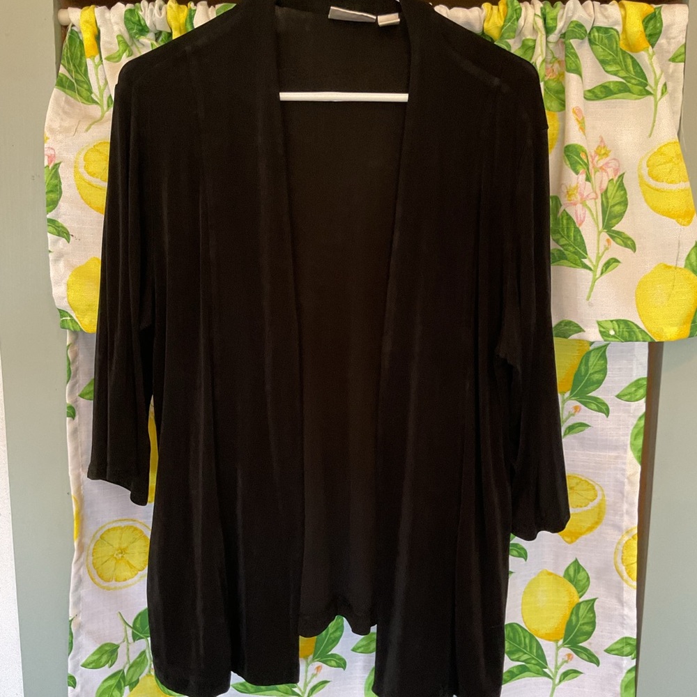 Chico's Black Open Front Cardigan
